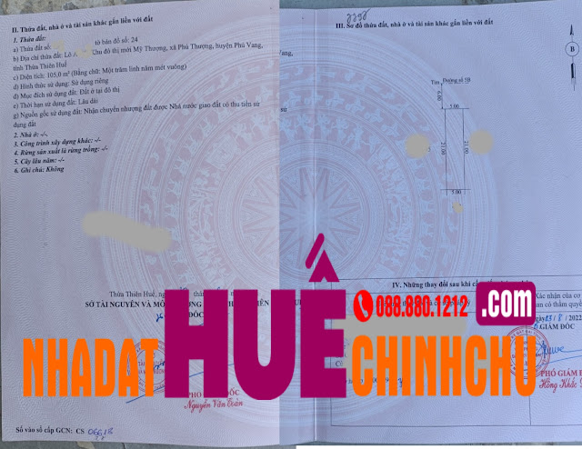 NHÀ ĐẤT HUẾ CHÍNH CHỦ BĐS HUẾ : Cần bán đất xây tự do khu A khu đô thị Phú Mỹ Thượng, hộ khẩu thành phố Huế - 088|880|1212