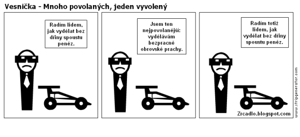 Komiks Vesnička - Mnoho povolaných, jeden vyvolený.