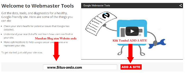 add a site tambahkan situs google webmaster tool tutorial - echotuts