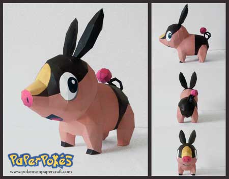 Pokemon Pokabu Papercraft