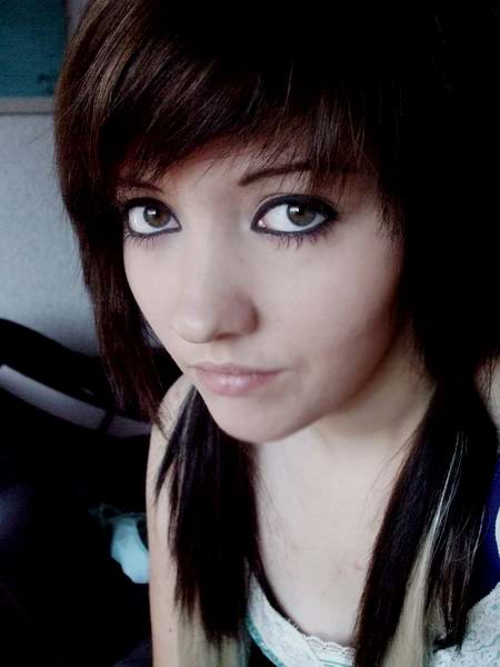 Long Emo Hairstyle with Side Swept Bangs