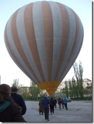Walking to the balloon Walking to the balloon