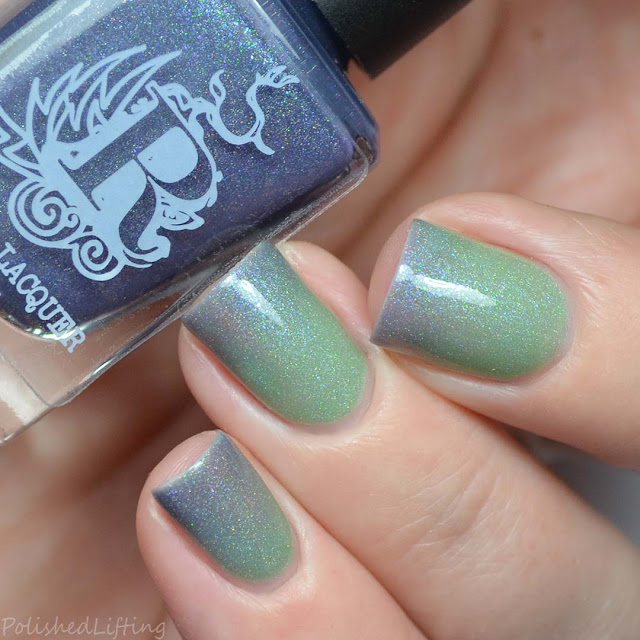 purple green turquoise thermal nail polish