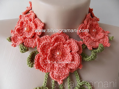 croche, flores de croche, colar de croche