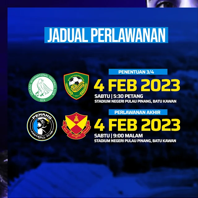 Siaran Langung Perlawanan Penang Vs Selangor Di Final Piala Harapan 2023
