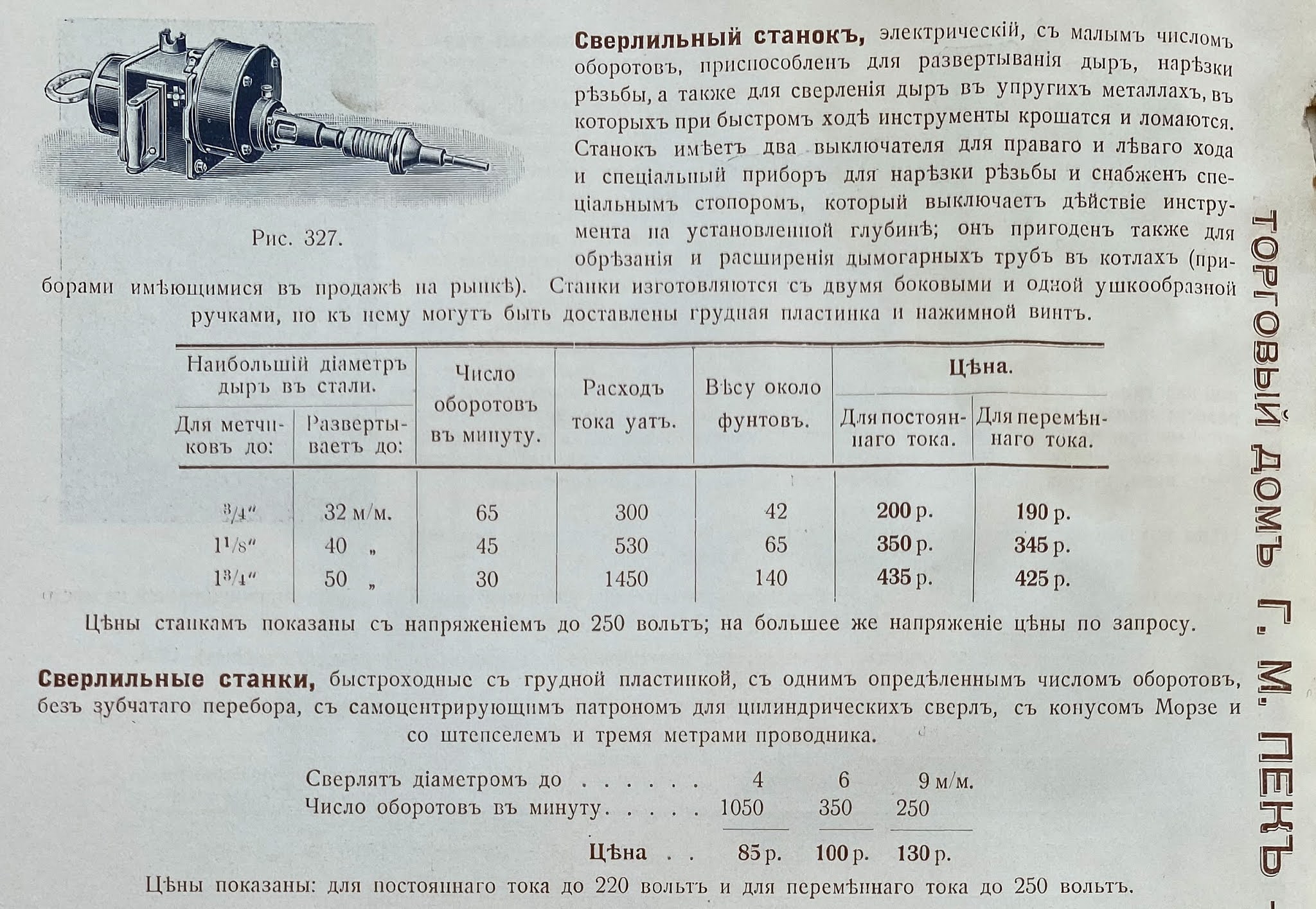 Дореволюционная сверлильная машина