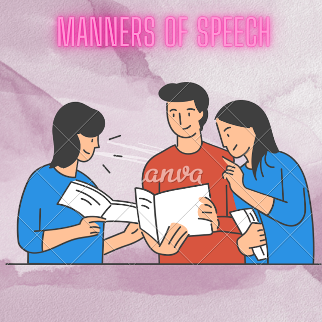 Manners of speech 