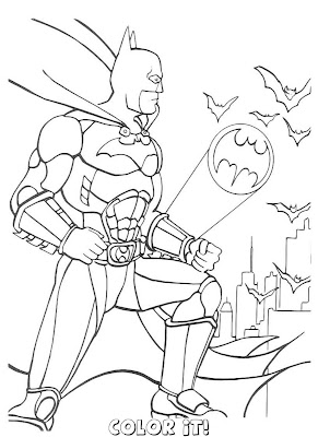Mewarnai Gambar Batman Dikota Untuk Anak Sd