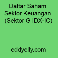 Daftar Saham Sektor Keuangan (Sektor G IDX-IC)