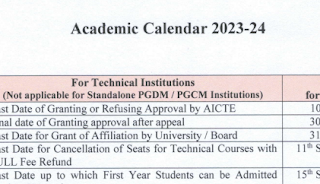 All India Council for Technical Education (AICTE) - Academic Calendar 2023-24 - PDF