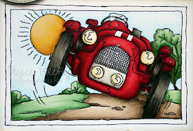 Masculine card with vintage car (image from LOTV)