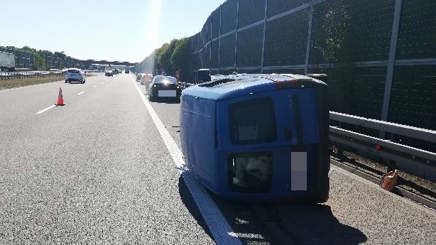 Wypadek na autostradzie w Czarnej Sędziszowskiej