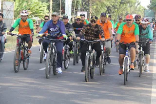 Bersepeda,  Wabup Supendi Jalin Keakraban Dengan ASN