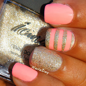 NailaDay: Icing Blow Pop and Sand in Sunset skittlette