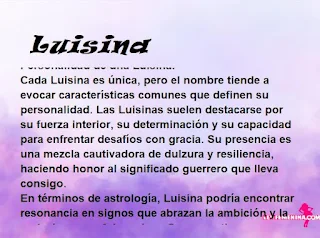 ▷ Significado del nombre Luisina