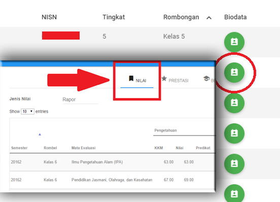 Cara Mengecek Hasil Sinkron Nilai Rapor dan US/USBN dapodik