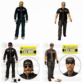 Sons of Anarchy 6” Action Figures by Mezco Toyz - Charlie Hunnam’s Jax Teller & Ron Perlman’s Clay Morrow