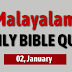 Malayalam Daily Bible Quiz for January 02