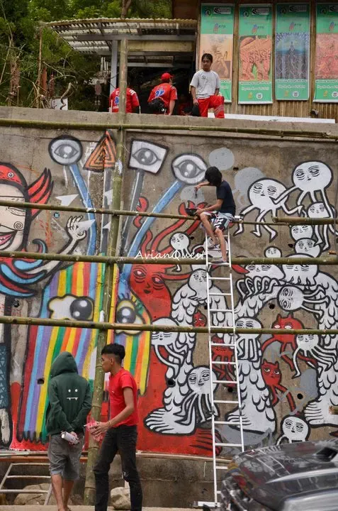 Tamawan Village Making of a Graffitti Mural Baguio City Philippines 55