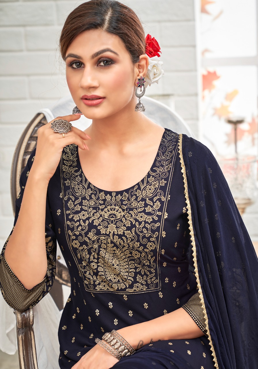 Flattering Grey Colored Party Wear Embroidered Net Gown With Dupatta