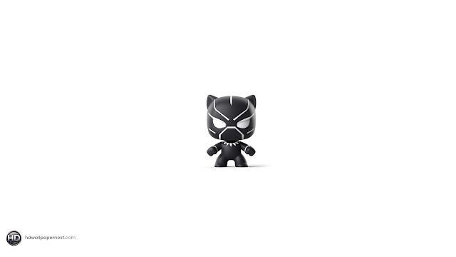 3D Cute Black Panther Pixar Style HD Wallpaper