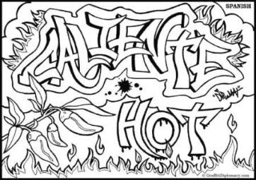 Caliente-Graffiti-Coloring-Sketches