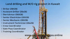Candidates from Kuwait and India with drilling W/O experience, and immediate availability will be considered For a land drilling and W/O rig project in Kuwait