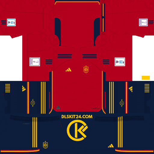 Spain Kits 2024-2025 Adidas - Dream League Soccer Kits 2024 (Home)