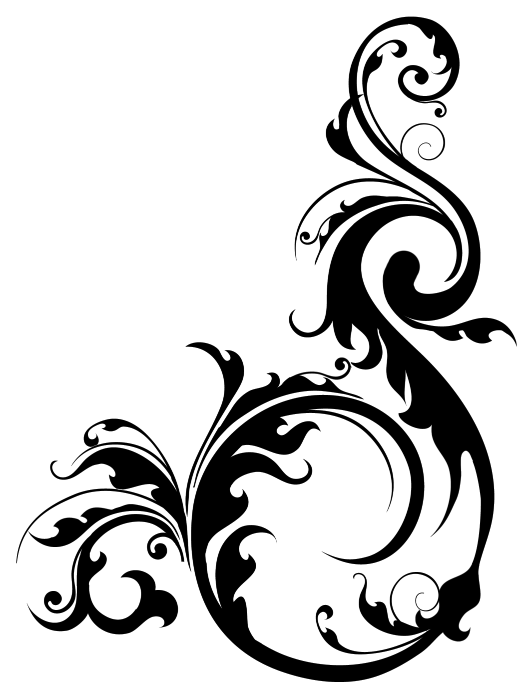 Gambar Swirly Background Bunga Vector Desain Gambar di ...