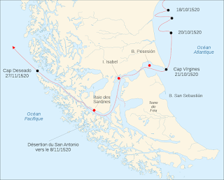 Map, Strait of Magellan