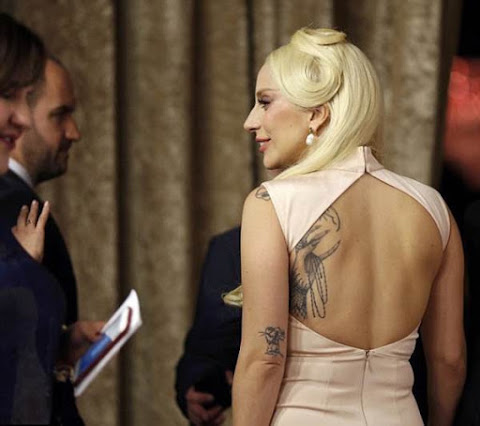Lady Gaga’s Tattoos Take Center Stage At This Year’s Oscars Luncheon