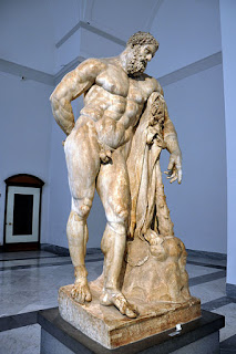 Depictions of Heracles from by Lysippos, a  Greek sculptor of the 4th century BC. 