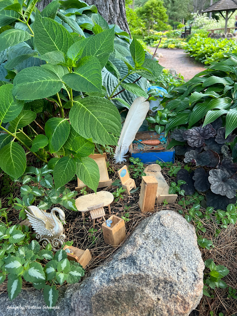 A charming fairy garden delighted us at Munsinger Gardens.