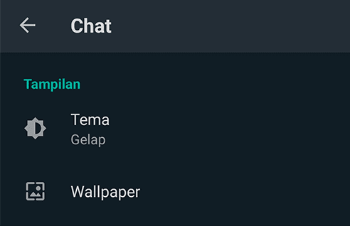 WhatsApp Mode Gelap