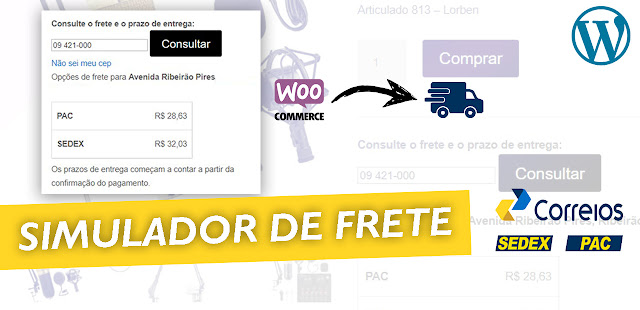 Plugin de Woocommerce para cálculo de frete na página do produto