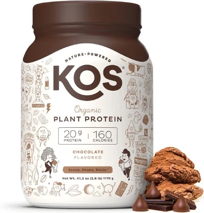KOS Vegan Protein Powder, Chocolate - Low Carb Pea Protein Blend