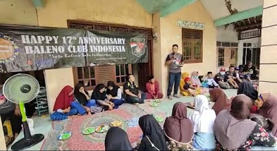 BCI Tangerang Raya Berikan Santunan Anak Yatim di Anniversary 17 Tahun Baleno Club Indonesia