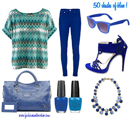 Fifty shades of blue outfit