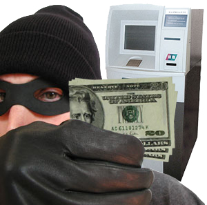 thief at the ATM