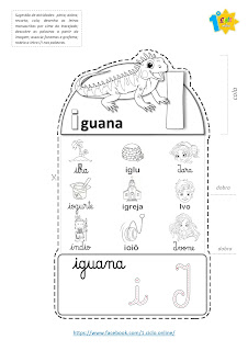 Aprender a Escrever: Caligrafia do I de Iguana