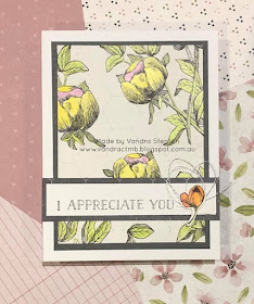 #CTMHVandra, #ctmhfeelslikehome, #ctmhLoveatFirstSight, Vandras online card club, Easter, floral, thank you, flowers, appreciation, cardmaking, stamping, Silver, Colour Dare Challenge, color dare, Colouring, 