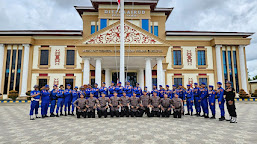 Resmi Berbaret Biru, 10 Personel Remaja Polairud Jambi Jalani Acara Tradisi Pembaretan Khas Polairud