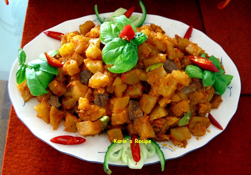 Karin's Recipe: Sambal Goreng Kentang & Hati (Spicy Fried Potato & Liver)