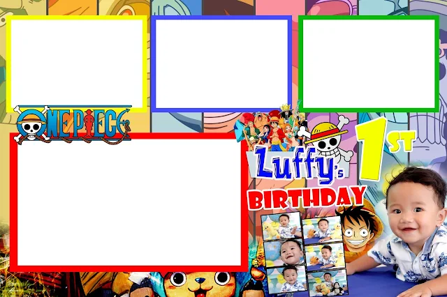 One Piece Photobooth Layout Designs for First Birthday