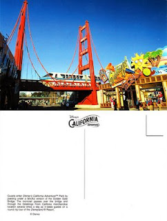 Disney's California Adventure Golden Gate Bridge postcard