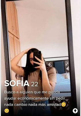 Descripción de Tinder de humor : Buscando ayuda económica por nada a cambio