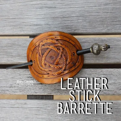 http://www.doodlecraftblog.com/2014/12/leather-carved-stick-barrette.html