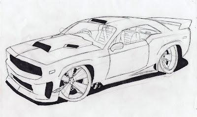 How to Draw Muscle Car Drawings