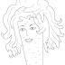 Coloring Cartoons : Printable lady carrot with long hair didi coloring