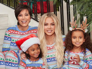 Khloe Kardashian and Kris Jenner Cuddle With True and Dream In Christmas PJs For New Photograph Shoot